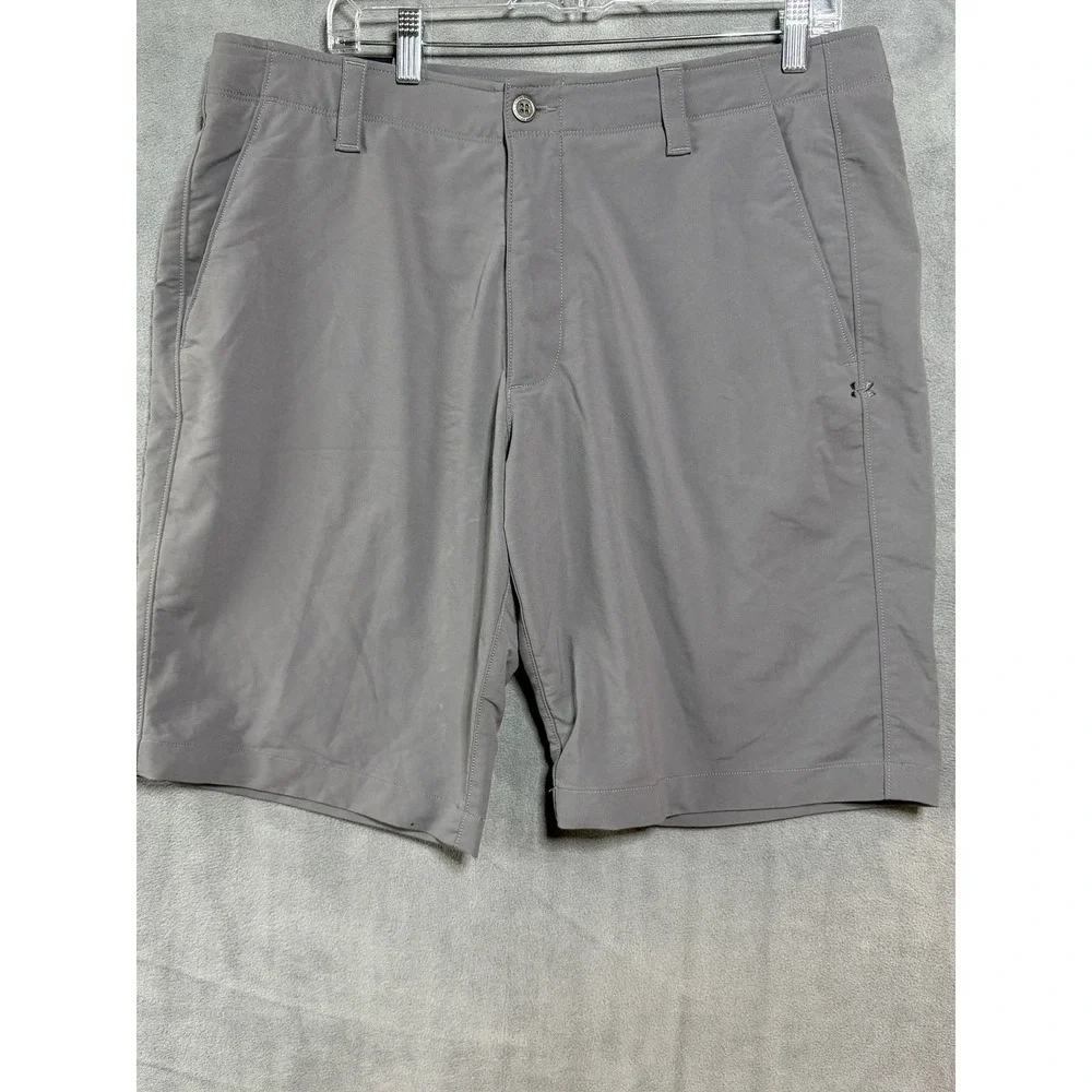 New Under Armour UA Drive Golf Shorts Mens Size 38 Grey Court Performance Heat